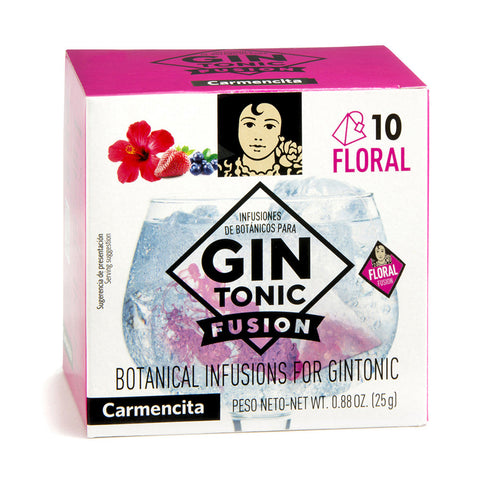 Carmencita GinFusion Floral - Gin and Tonic Herbal Botanical Infusions 10u