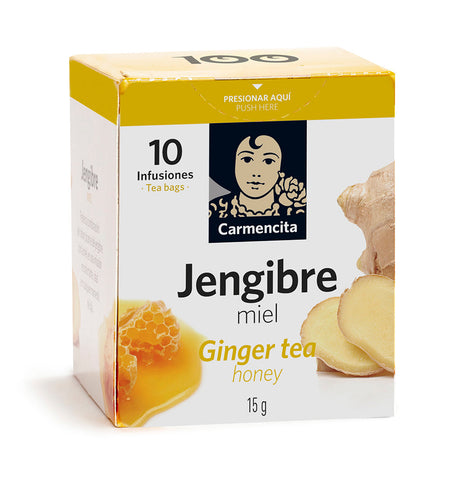 Carmencita Ginger with Honey Tea - Jengibre con miel 15g case 10 teabags