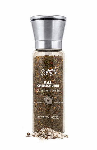 Regional Co. Chimichurri Sea Salt. Deluxe Glass grinder