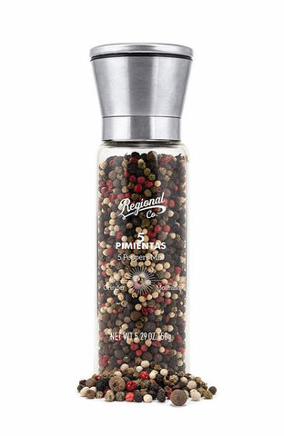 Regional Co. Pepper mix. Deluxe Glass grinder