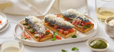 Margherita canape with Ortiz Old Style Sardines