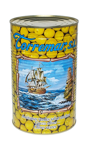 Torremar Whole Green Manzanilla Olives Anchovy Flavor 01