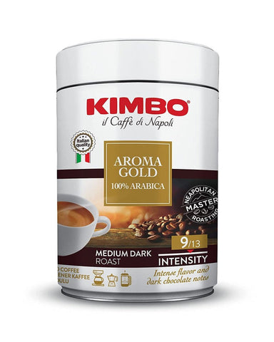 Kimbo Aroma Gold Arabica Espresso Ground Coffee Tin