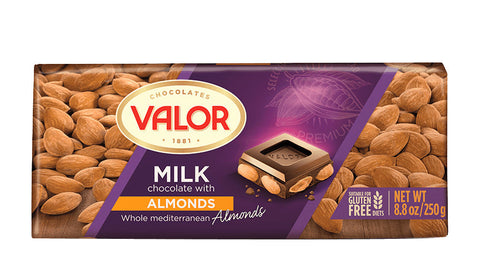Valor Milk Chocolate with Whole Mediterranean Almonds