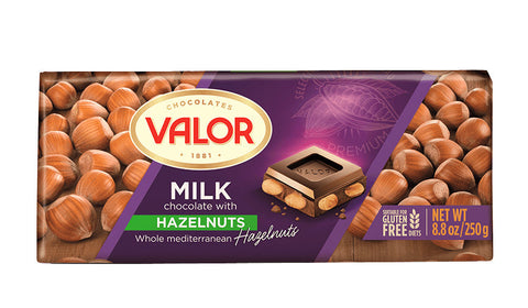 Valor Milk Chocolate with Whole Mediterranean Hazelnuts