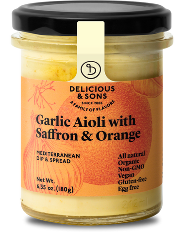 Organic Garlic Aioli with Saffron & Orange - Delicious & Sons