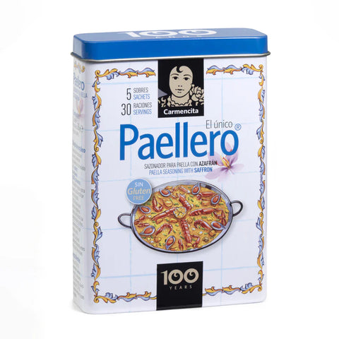 Carmencita Paellero Paella Seasoning with Saffron in metallic Tin