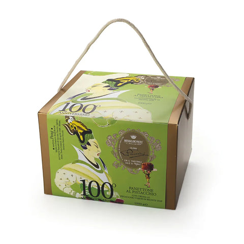 BreraMilano1930 Linea Ricordi Panettone filled with Pistacchio Verde di Bronte DOP Cream Turandot 1Kg