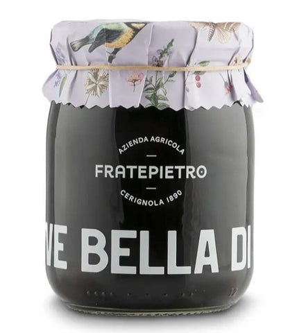 Fratepietro Black Bella di Cerignola Olives in brine Orcio 550g