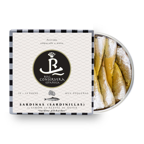Real Conservera Española Small Sardines with Lemon in Olive Oil 10/14