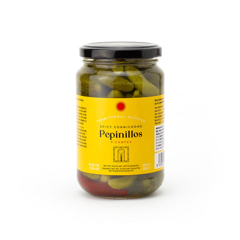 Triana Olivas Spicy Gherkins Pepinillos picantes