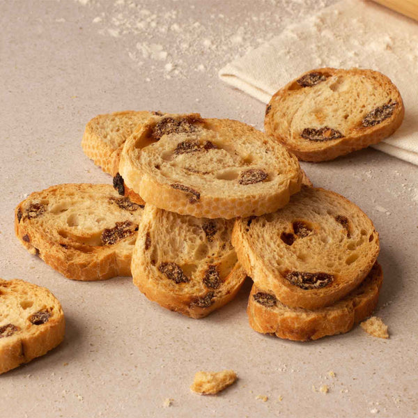 El Panadero Mini Toasts with Raisins and Olive Oil – Medineterranean