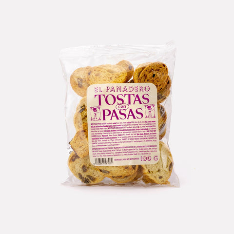 El Panadero Mini Toasts with Raisins and Olive Oil
