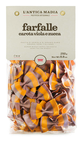 Antica Madia Farfalle with Purple Carrot and Pumpkin