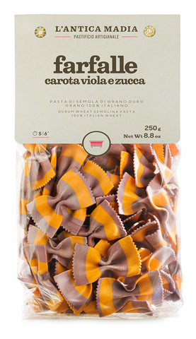 Antica Madia Farfalle with Purple Carrot and Pumpkin