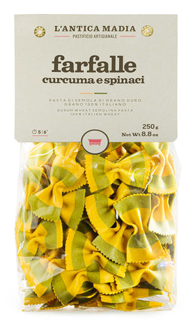 Antica Madia Farfalle with Turmeric and Spinach