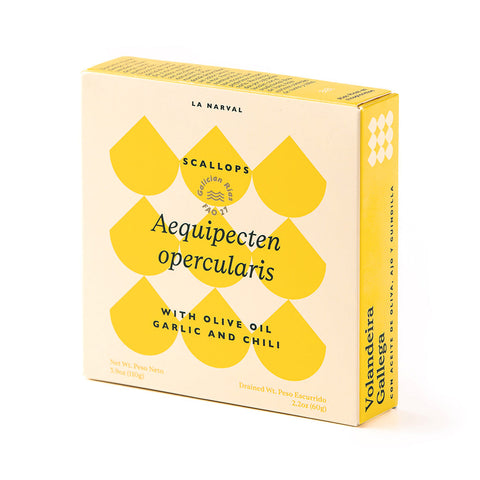 La Narval Premium Galician Scallops with Olive Oil Garlic and Chili