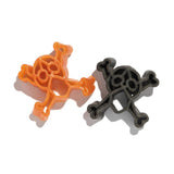 Antica Madia Orange and Black Halloween Skulls