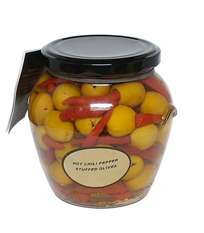 Torremar Hot Chili Pepper Guindilla Stuffed Manzanilla Olives 580g Orcio 01