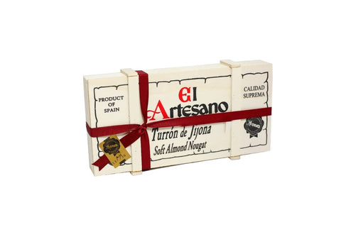 El Artesano Soft Almond Nougat in Wooden Box