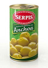 Serpis Green Olives Stuffed with Anchovies - Medineterranean
