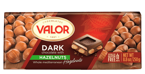 Valor Dark Chocolate with Whole Mediterranean Hazelnuts