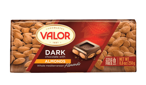 Valor Dark Chocolate with Whole Mediterranean Almonds