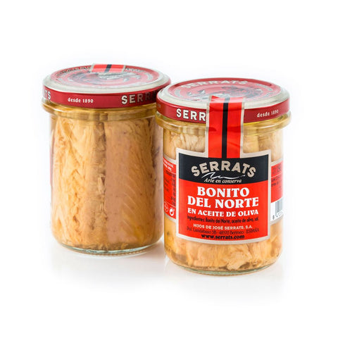 Serrats Bonito del Norte White Tuna Albacore Loins in Olive Oil - jar