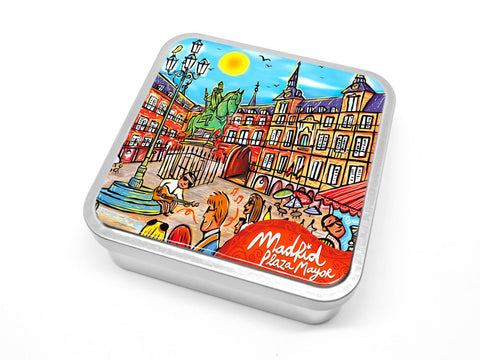 Happy Colours Traditional Violet candies Madrid Plaza Mayor gift tin 01