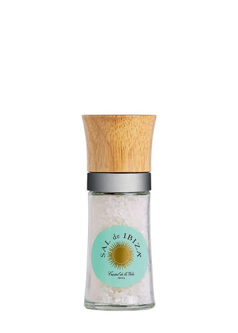 Sal de Ibiza Fleur de Sel in Molinillo Mill with Ceramic Grinder –  Medineterranean